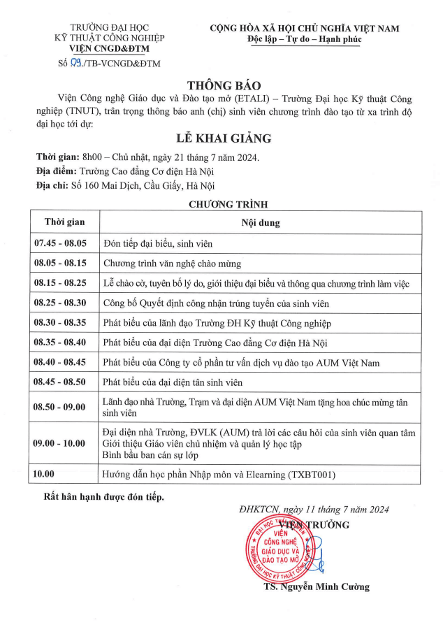 thong bao khai giang