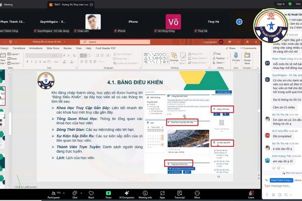 Buổi nhap học truc tuyen tai tnut