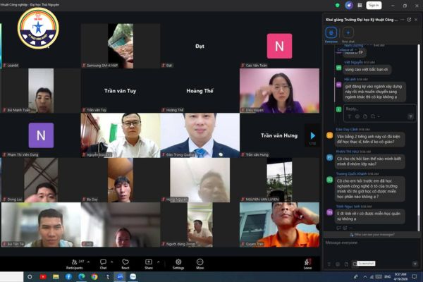 chuong trinh nhap hoc online tnut elearning